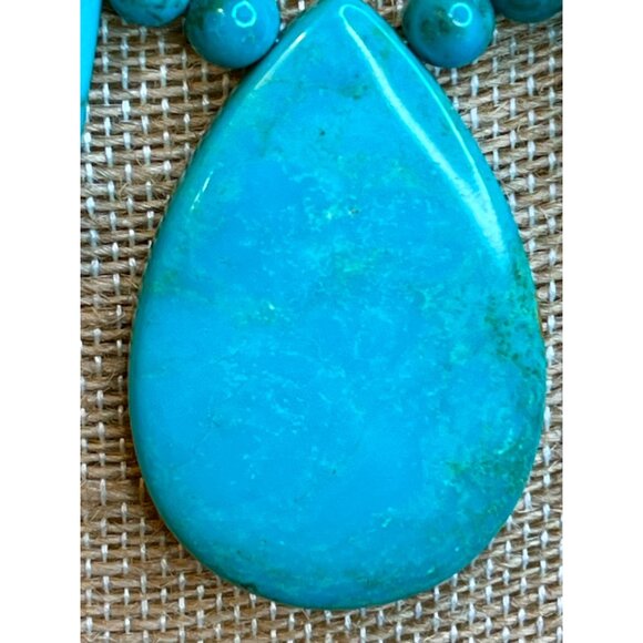 Jay King Turquoise Gemstone Teardrop Necklace With Sterling Silver Clasp - Picture 4 of 13